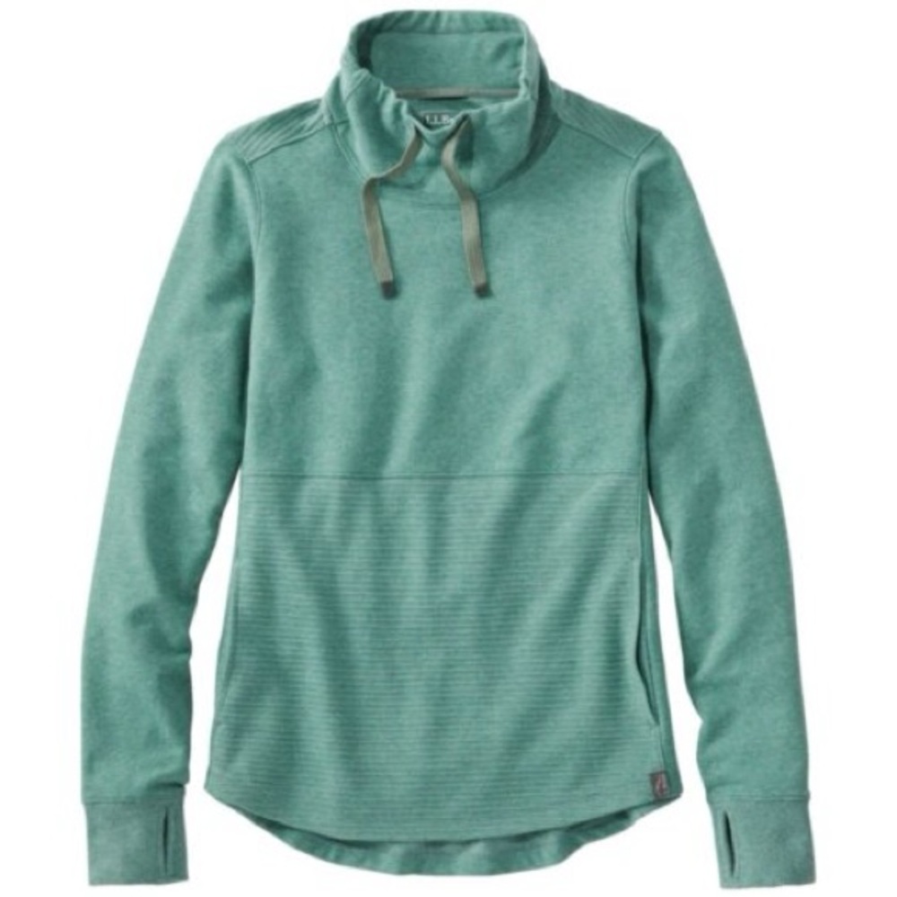 L.L. BEAN women’s Cozy Mixed-Knit Pullover